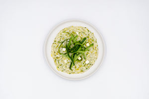 Risotto cremoso alle zucchine e feta