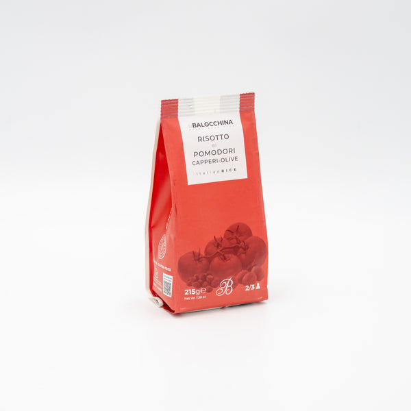 Risotto with Tomatoes, Capers and Olives 215g in recyclable paper